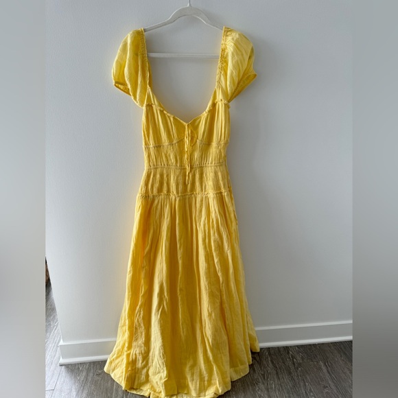 FREE PEOPLE Feeling Bonita Midi Dress in Pineapple Slice M - Picture 5 of 10
